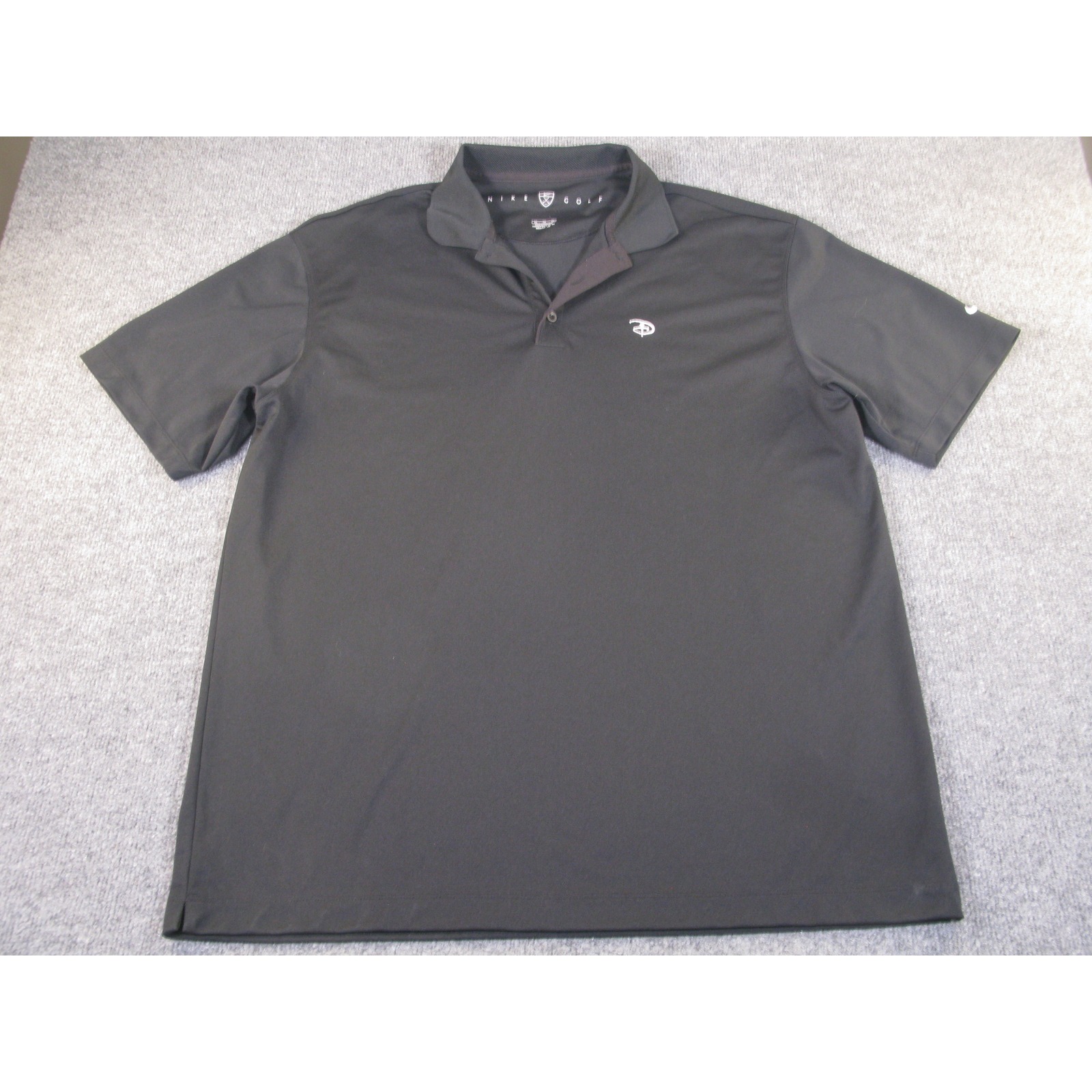 Nike Golf Mens Xl Nike Fit Short Sleeve Polo Disney Golf Performance Black 2265